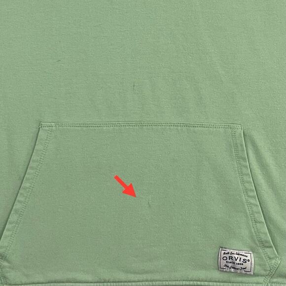 Orvis Hoodie Womens Large Mint Green Pullover Stretch Cotton Blend Soft Casual - Picture 6 of 12